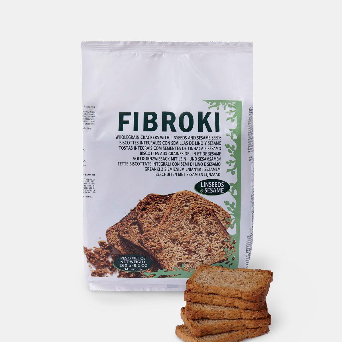 Fibroki Linseed and sesame cripbreads