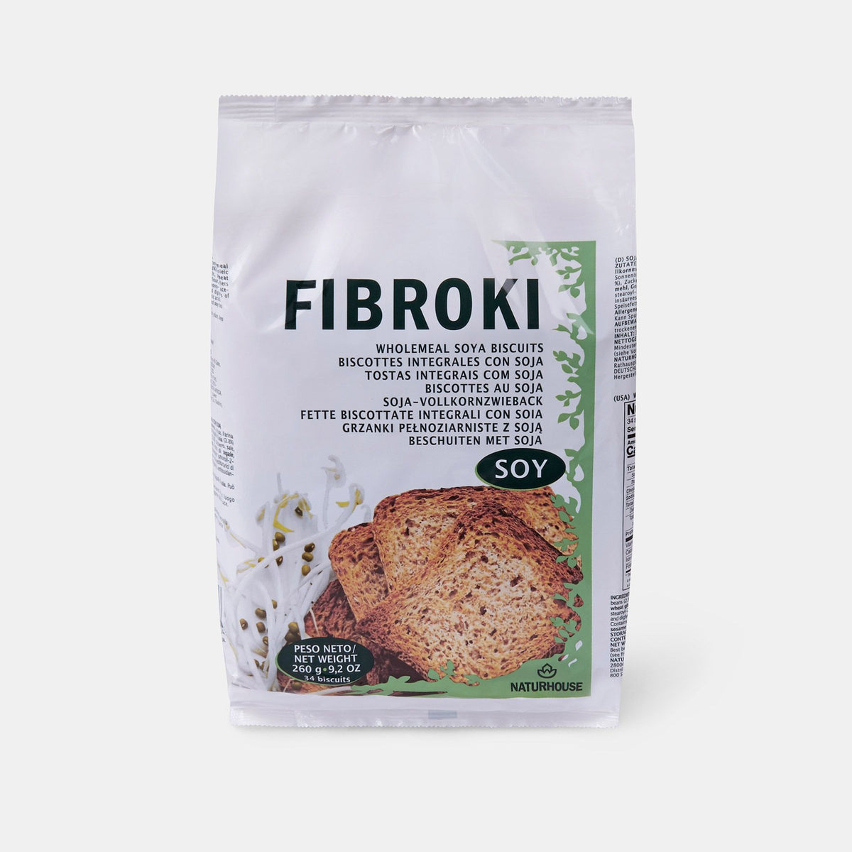 Fibroki Wholemeal soy bean crispbreads