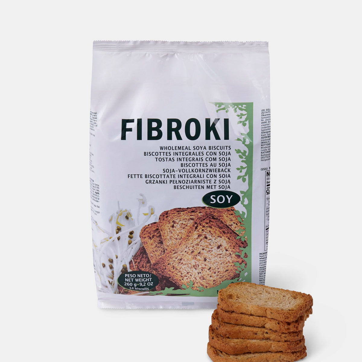 Fibroki Wholemeal soy bean crispbreads